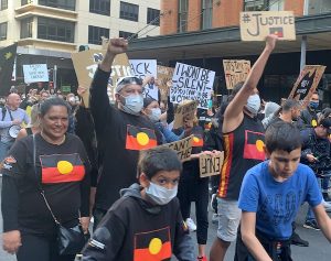 Crowd Protesting Sydney Aboriginal