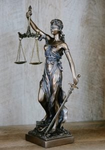 Lady justice with scales