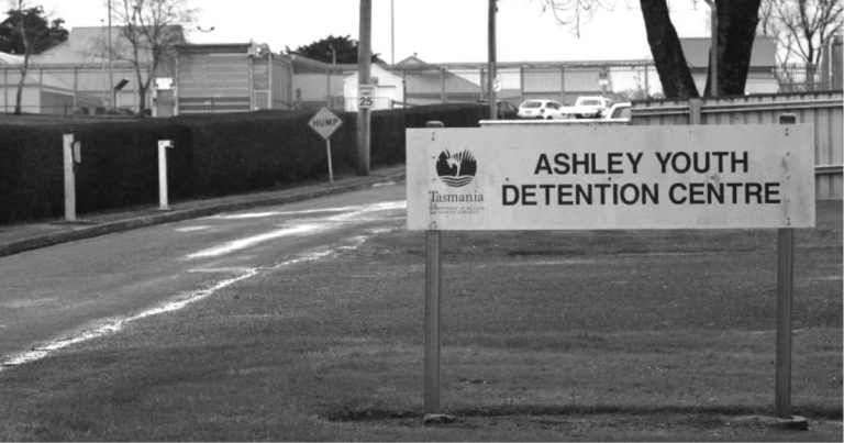 Ashley Youth Detention Centre sign in Tasmania