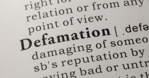 Dictionary definition of defamation