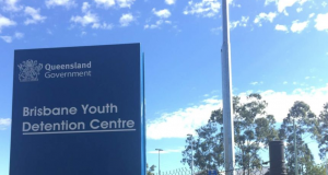 Brisbane Youth Detention Centre sign in Wacol in western suburbs