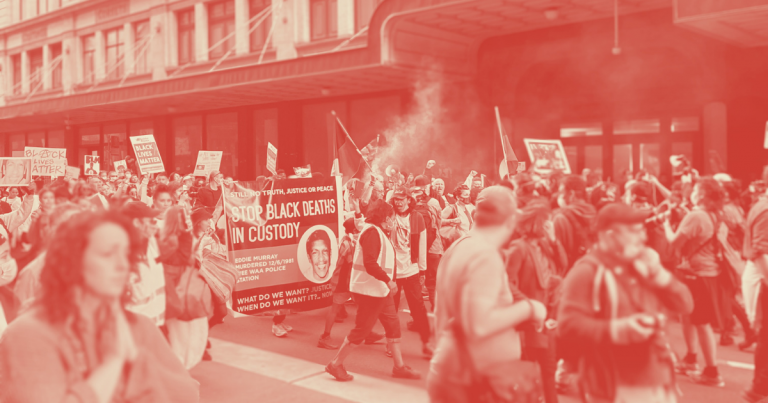 Protest over black deaths in custody in Sydney