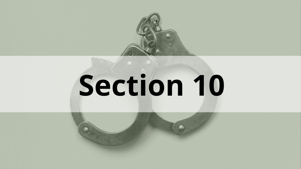 s10 section 10 no conviction