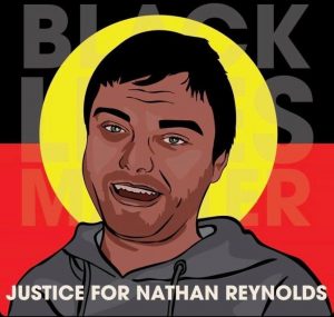 Nathan Reynolds Death In Custody Aboriginal Flag BLM