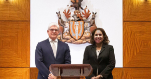 Chief Justice of the Supreme Court of NT with Aboriginal Justice Unit director Leanne Liddle