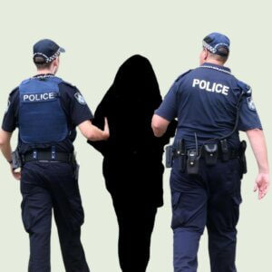 police arresting a woman