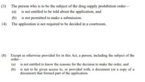 Drug Supply Prohibition Order Snippets