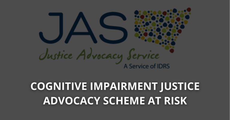 CIDP Cognitive impairment justice advocacy scheme at risk