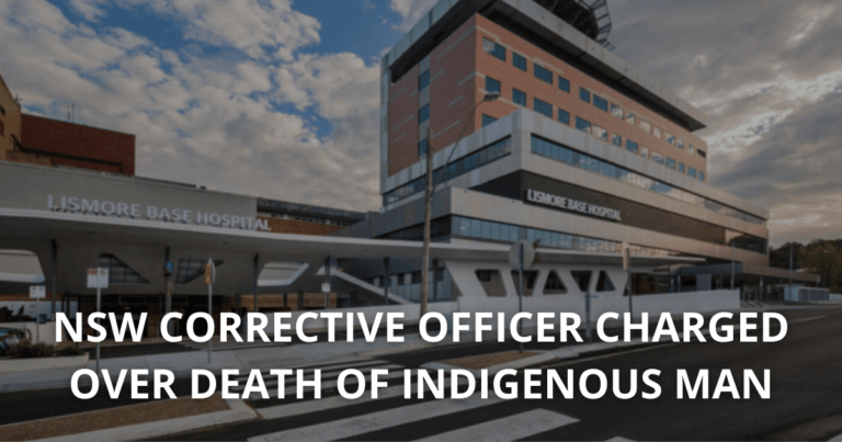 Correctives officer charged death dwayne johnstone lismore base hospital