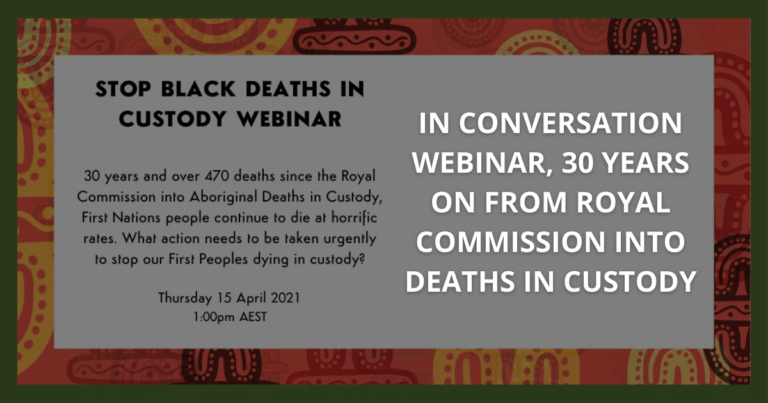 Stop Black Deaths in Custody Webinar