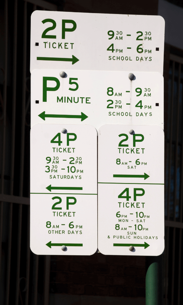 Parking signs in Sydney CBD can be extremely confusing!