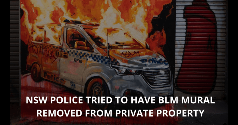 NSW Police tried to have BLM mural removed from private property