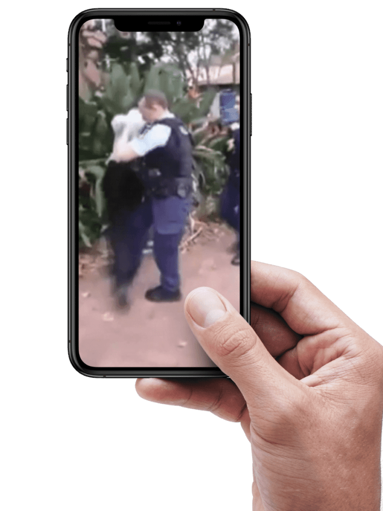 phone camera showing police brutality