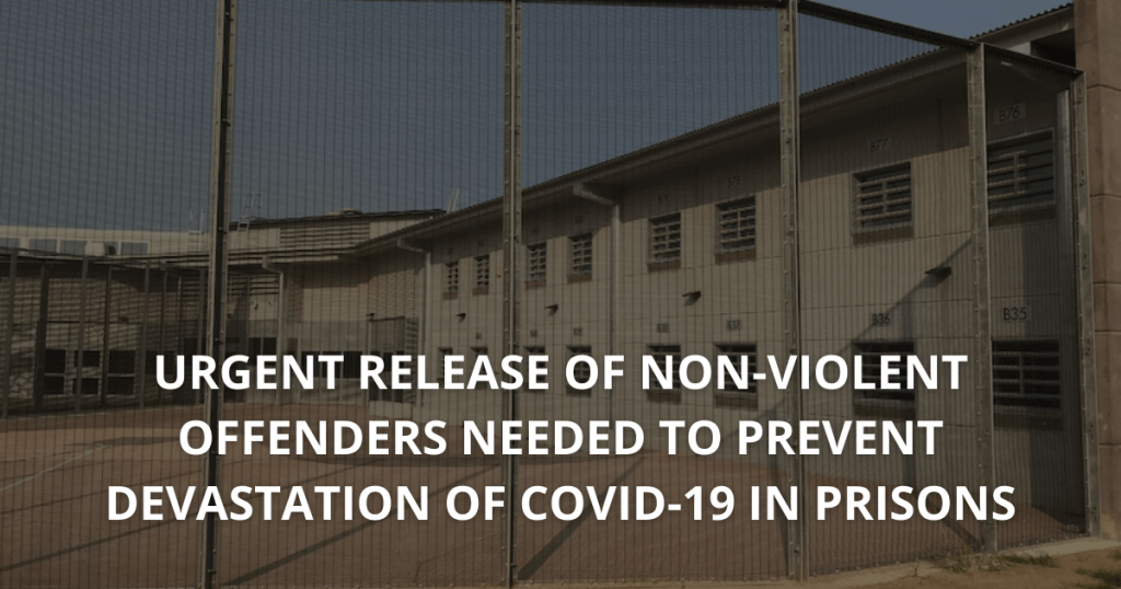 Urgent release of non-violent offenders needed to prevent devastation of COVID-19 in prisons