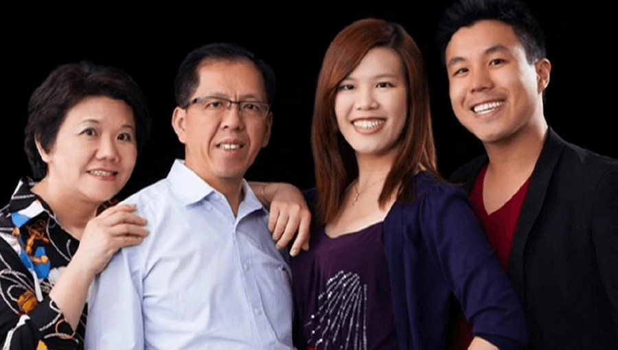 Curtis Cheng (second from left) with his family