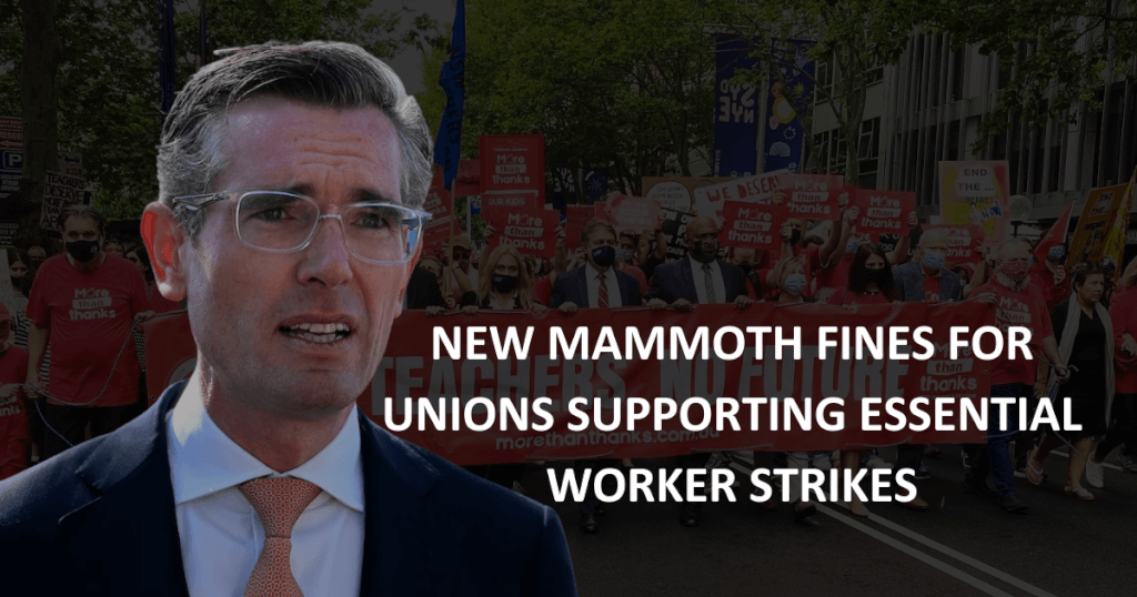 Mammoth fines for unions supporting essential worker strikes