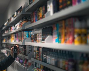 Vapes on shelves