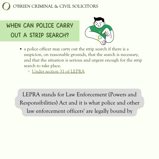 Click to find out our factsheet on strip searches