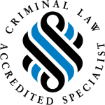 A blue abstract design resembling an elongated "S" shape on a black background.
