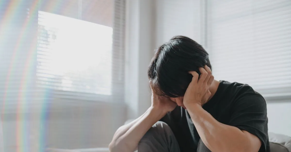 a man suffering with mental health condition
