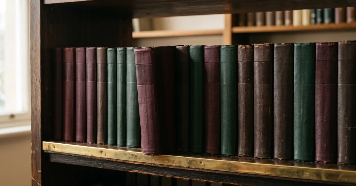 Shelf of bound legislation volumes with one drawn slightly out