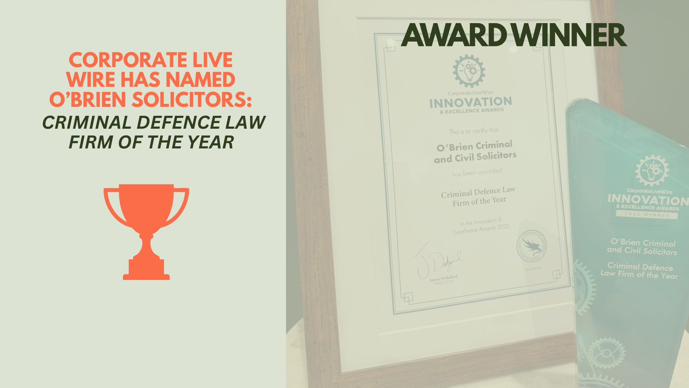 criminal defence award | O'BRIEN CRIMINAL & CIVIL SOLICITORS Criminal Defence Award sydney crime lalwyer