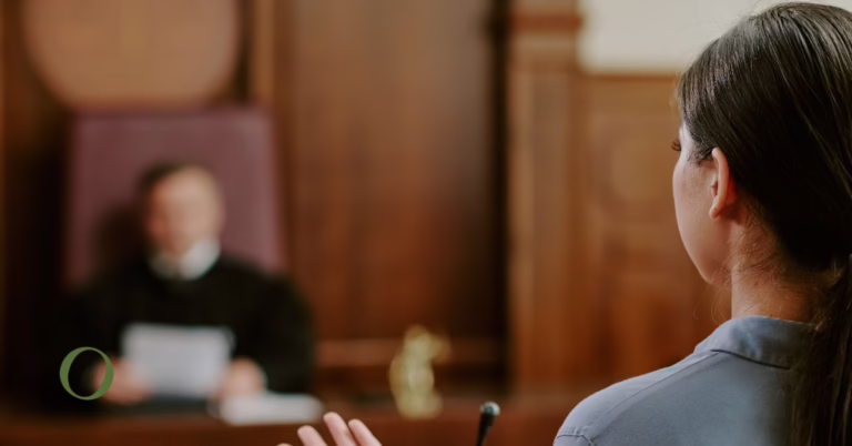 Good Character as a Mitigating Factor at Sentencing (2) | O'BRIEN CRIMINAL & CIVIL SOLICITORS a woman is standing before a judge in court