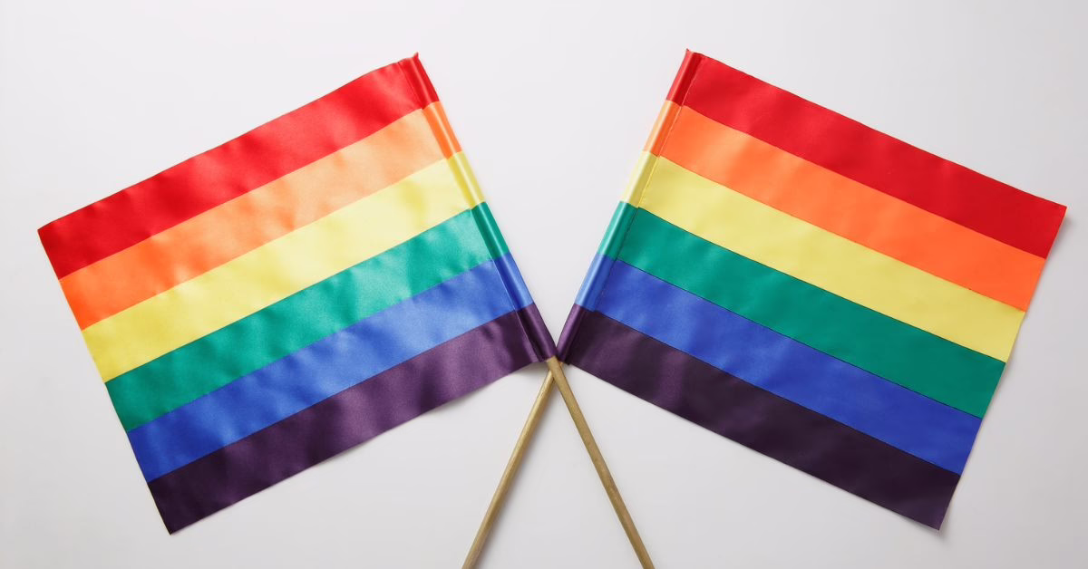 two pride flags 